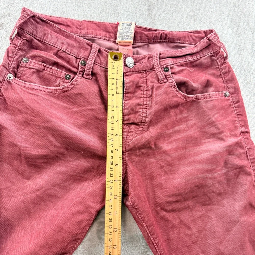 True Religion Bobby Men's Size 30 Burgundy Corduroy Straight Leg Pants MCBP31V08